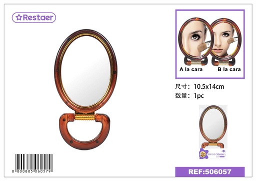 [506057] Espejo ovalado de plástico 5 pulgadas - Accesorios de belleza