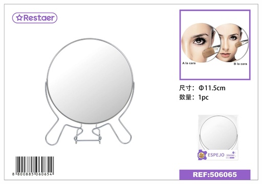 [506065] Espejo redondo de 5 pulgadas - Accesorios de belleza y espejos