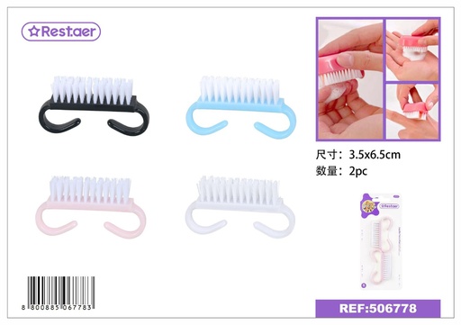 [506778] Cepillo para uñas 6.5cm*2pcs para manicura y limpieza