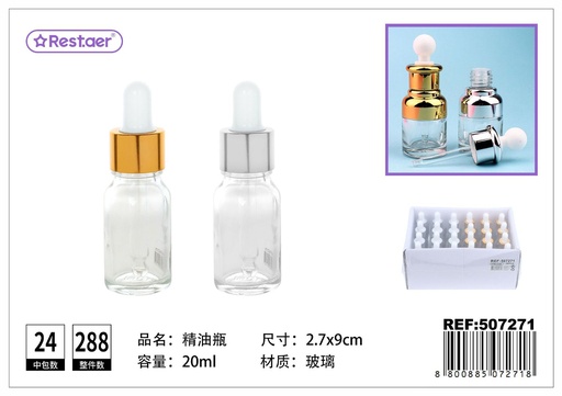 [507271] Botella con cuentagotas 20ml para aceites esenciales