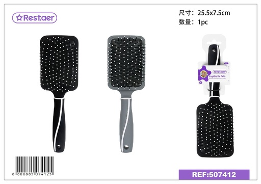 [507412] CEPILLO de pelo cuadrado 25.5x7.5cm - Accesorios de belleza
