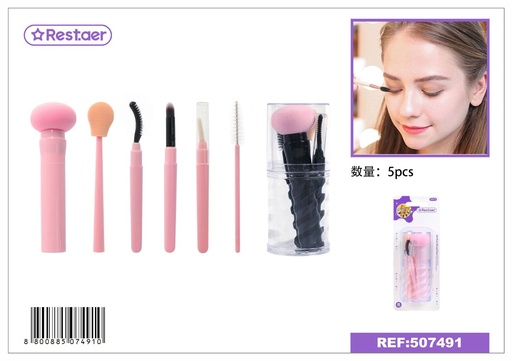 [507491] Set de brochas de maquillaje 6 piezas para belleza