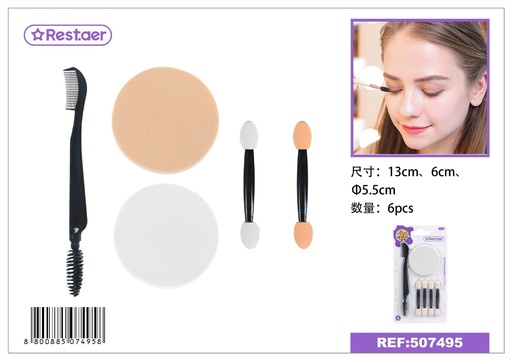[507495] Set de pinceles de maquillaje 6 pcs - Artículos de belleza