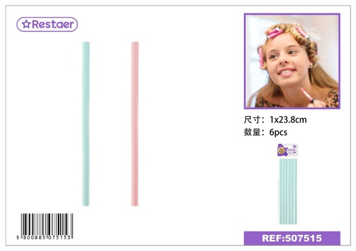 [507515] Rulos de espuma flexibles 1.0 cm 6 pcs - Artículos de belleza