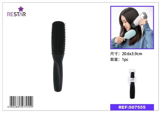 [507555] Peine masajeador negro 20.6x3.9cm para cabello