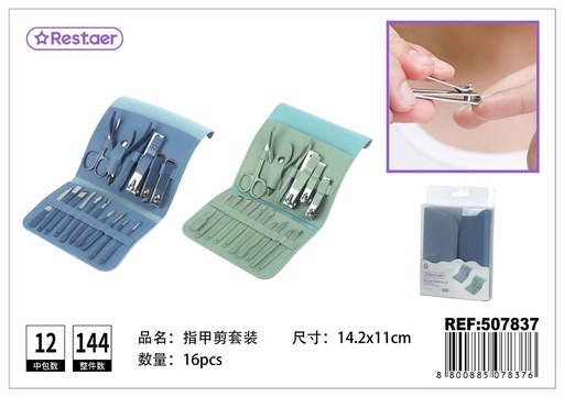 [507837] Set de manicura 16 piezas 14.2*11cm - Cuidado de las uñas