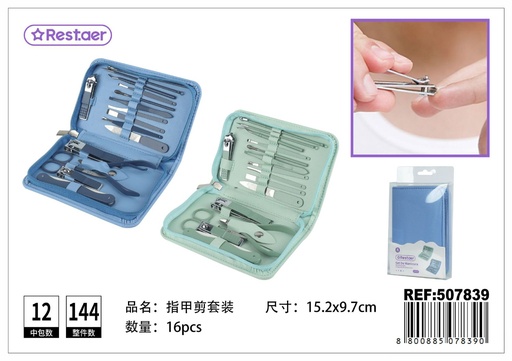 [507839] Set de manicura (16 piezas) 15.2x9.7 cm - Accesorios de belleza