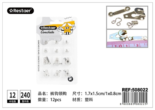 [508022] Herrajes de maletín negro 2 x 4.5 cm (2 pcs) - Accesorios de costura