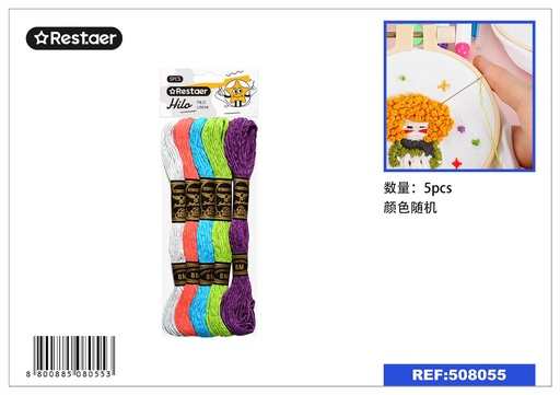 [508055] Hilo de bordado 5 pcs - Insumos de costura