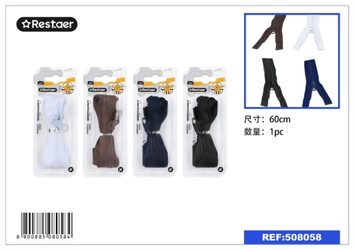 [508058] Cremallera de 60 cm - Accesorios de mercería