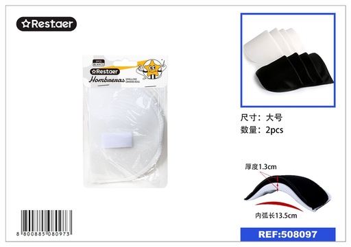 [508097] Hombros L en color blanco 11x16 cm - Accesorios de costura