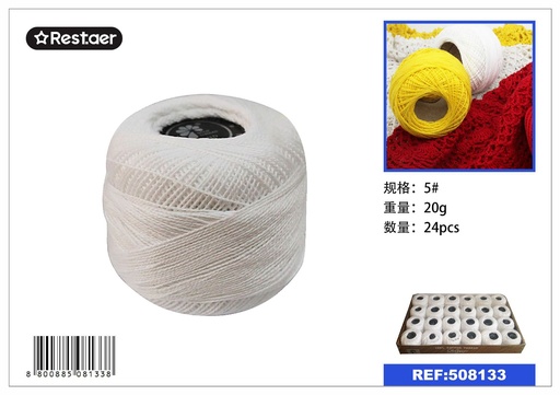 [508133] Hilo de bordar 5 (24 piezas) 20g - Material de costura