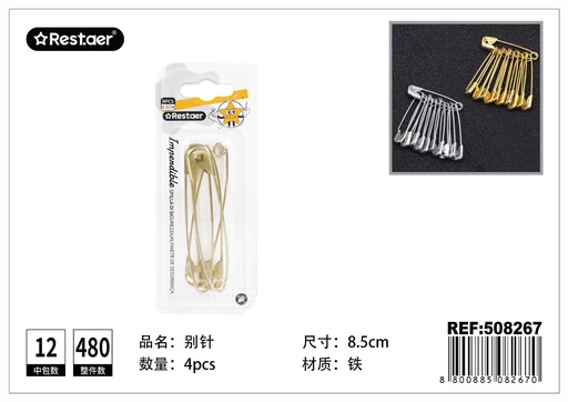 [508267] Imperdible dorado 4 pcs*8.5 cm - Accesorios de costura