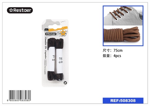 [508308] Cordones de zapatos marrones 90cm - Accesorios para calzado