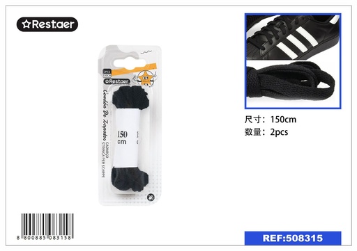 [508315] Cordones planos blancos 75cm - Accesorios para calzado