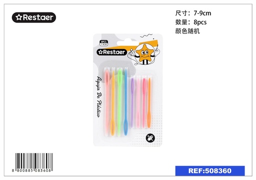 [508360] Agujas de plástico 8pcs 7-9cm - Accesorios de costura