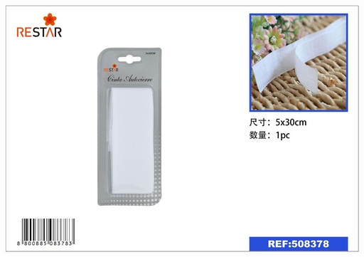 [508378] Cinta autoadhesiva 5*30 cm blanco - Mercería