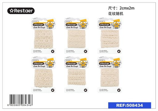 [508434] Cinta de encaje 2.0CM*2.0M beige - Accesorios de costura