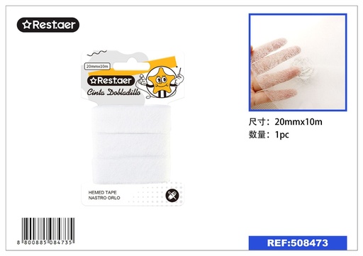[508473] Cinta de dobladillo blanca 2cm x 10m - Material de costura