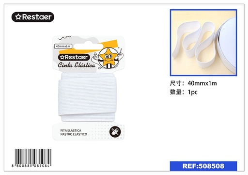[508508] Elástico blanco 40MM*1M - Material para confección